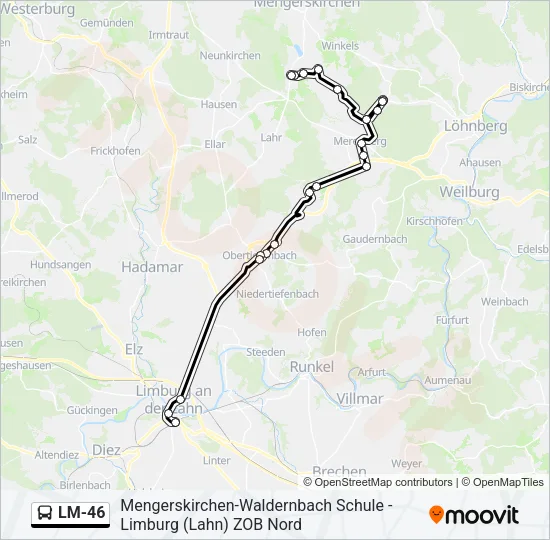 LM-46 Bus Line Map