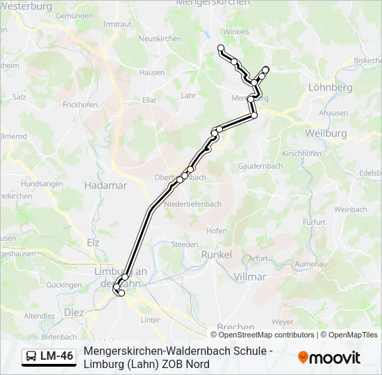 LM-46 Bus Line Map