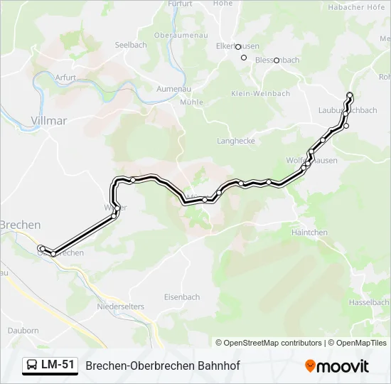 LM-51 Bus Line Map