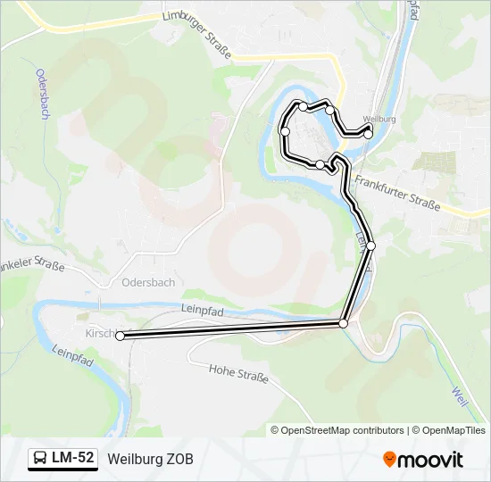 LM-52 Bus Line Map