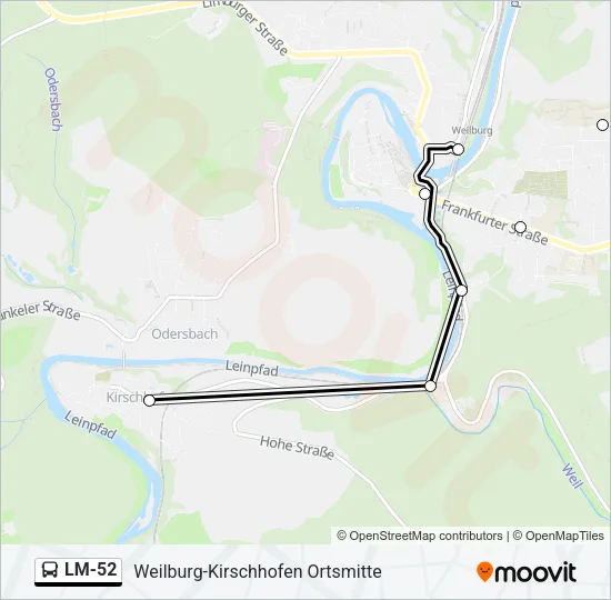 LM-52 Bus Line Map