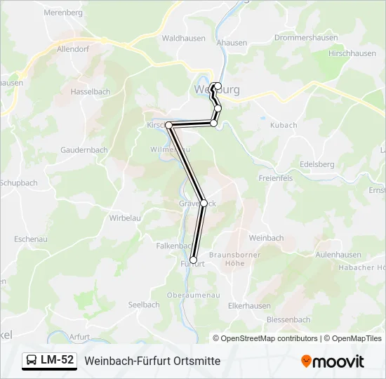 LM-52 Bus Line Map