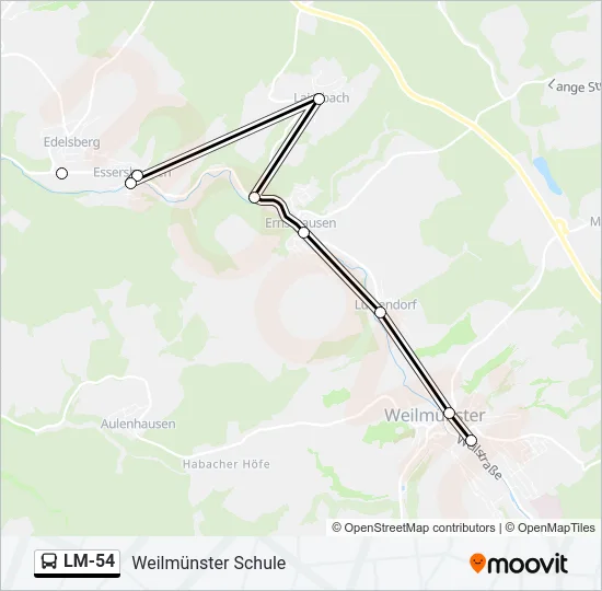 LM-54 Bus Line Map