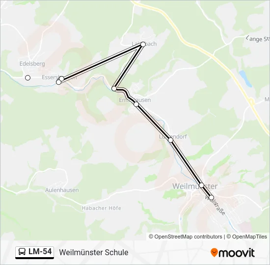 LM-54 Bus Line Map
