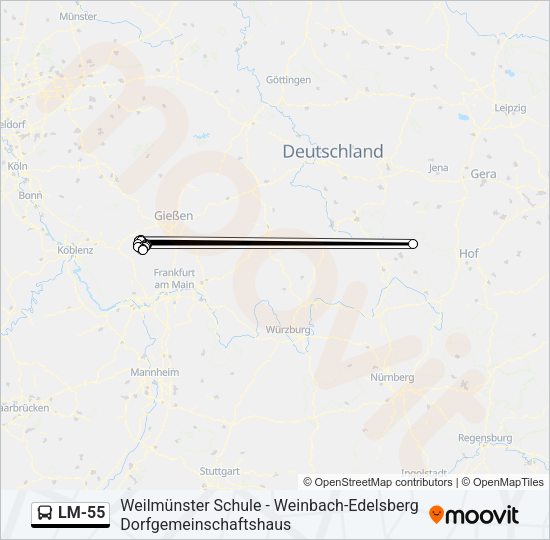 LM-55 Bus Line Map