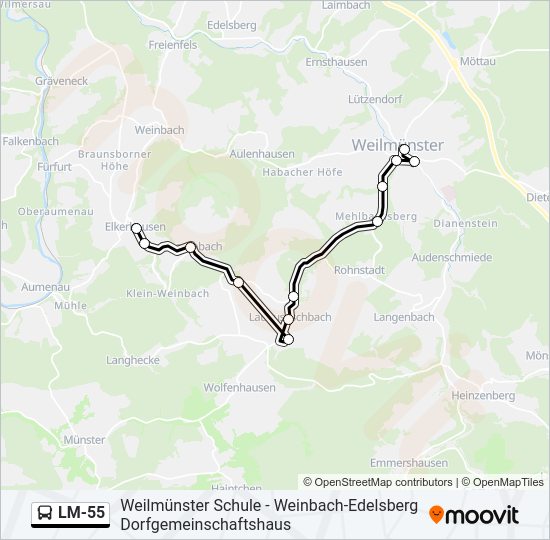 LM-55 Bus Line Map