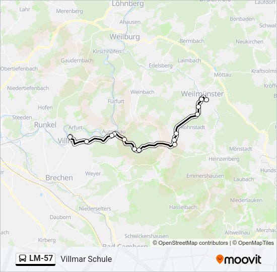 LM-57 Bus Line Map
