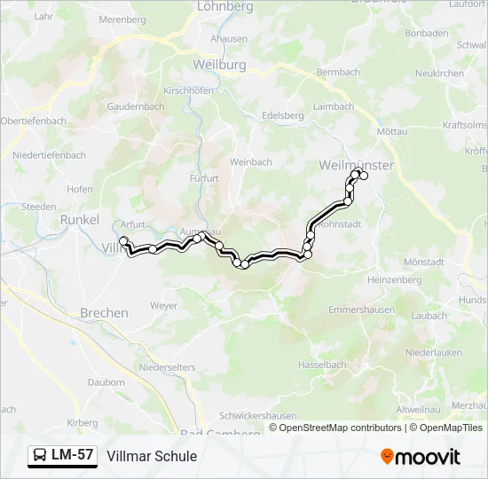 LM-57 Bus Line Map