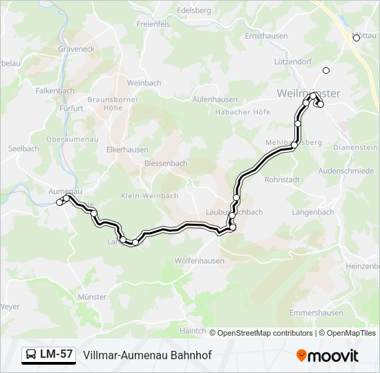 LM-57 Bus Line Map