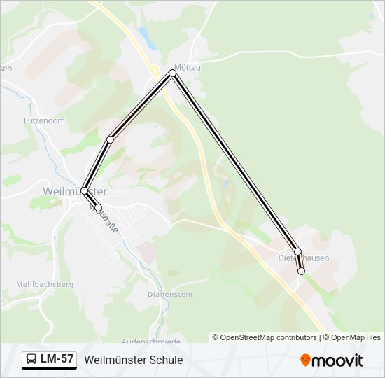 LM-57 Bus Line Map