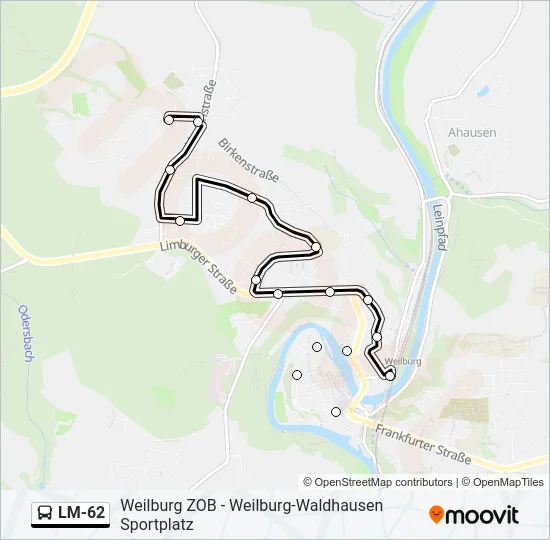 LM-62 Bus Line Map
