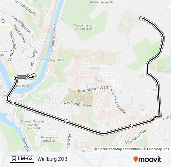 LM-63 Bus Line Map