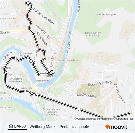 LM-63 Bus Line Map