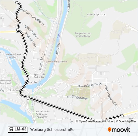 LM-63 Bus Line Map