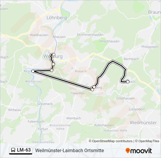 LM-63 Bus Line Map