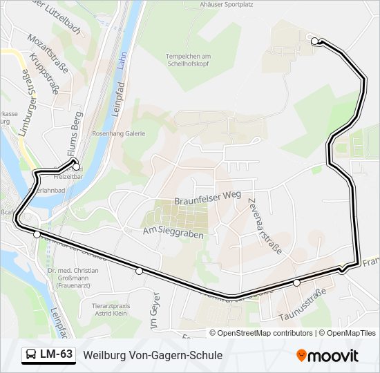 LM-63 Bus Line Map