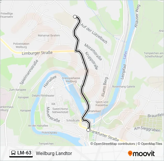 LM-63 Bus Line Map