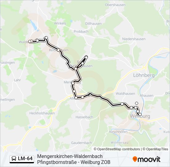 LM-64 Bus Line Map