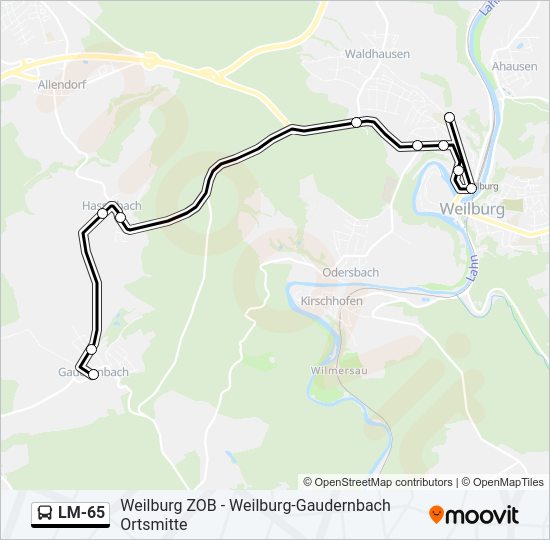 LM-65 Bus Line Map