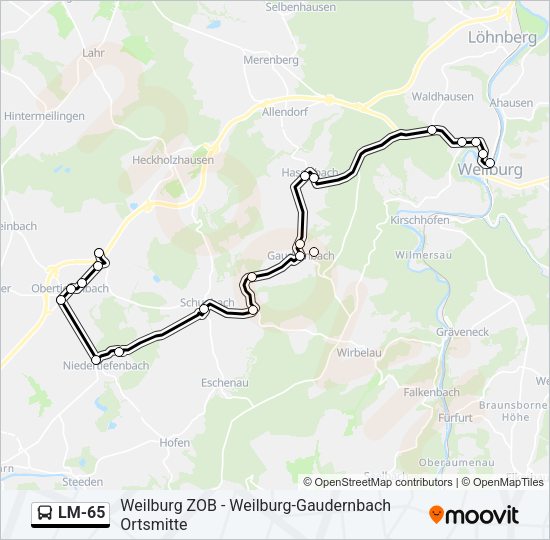 LM-65 Bus Line Map