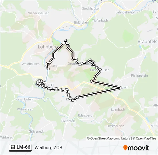 LM-66 Bus Line Map