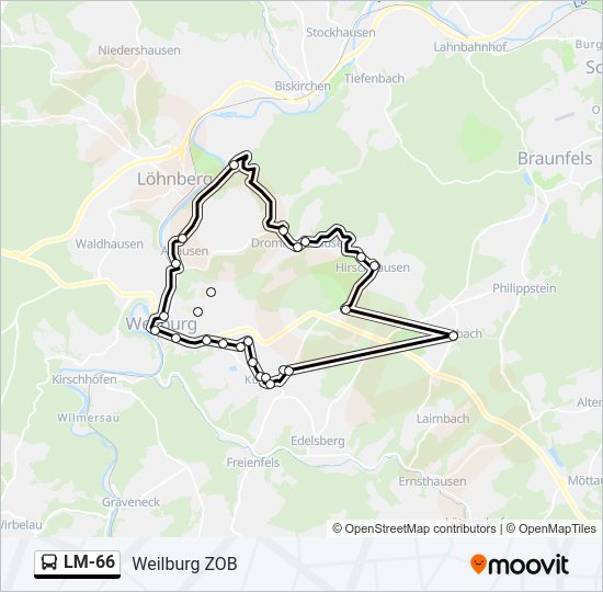 LM-66 Bus Line Map