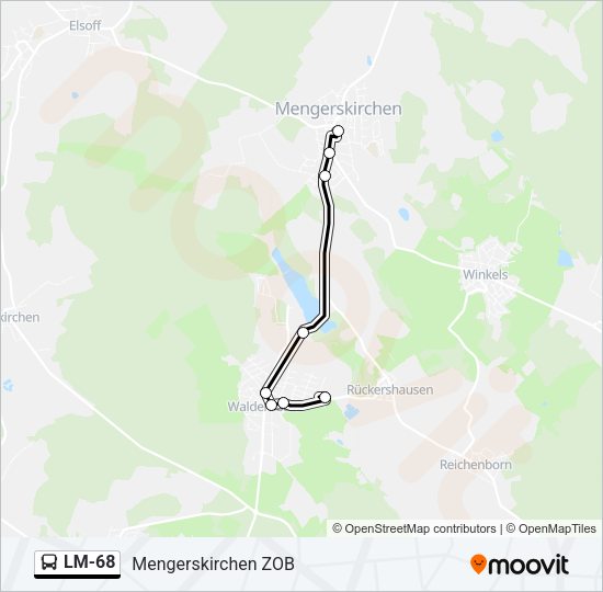 LM-68 Bus Line Map