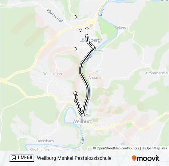 LM-68 Bus Line Map
