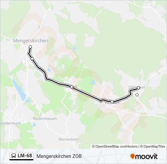 LM-68 Bus Line Map