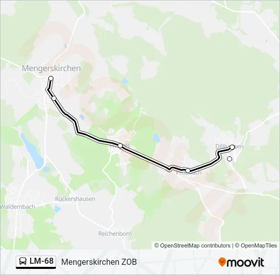 LM-68 Bus Line Map