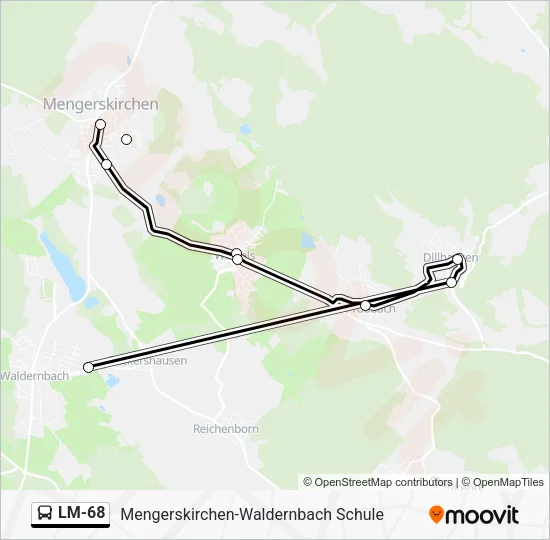 LM-68 Bus Line Map