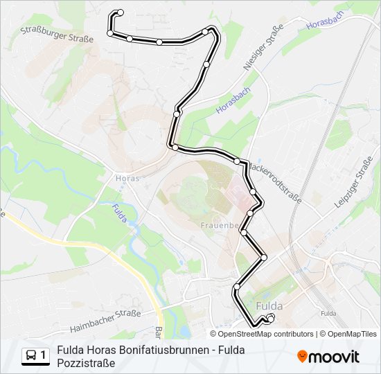 1 Bus Line Map