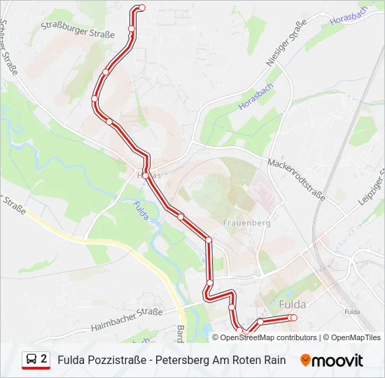 2 Bus Line Map