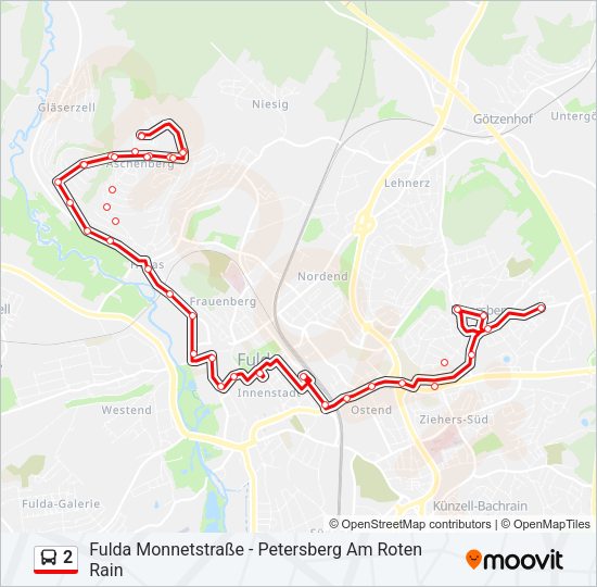 Автобус 2: карта маршрута