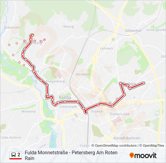 Автобус 2: карта маршрута