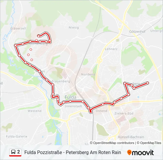 2 Bus Line Map