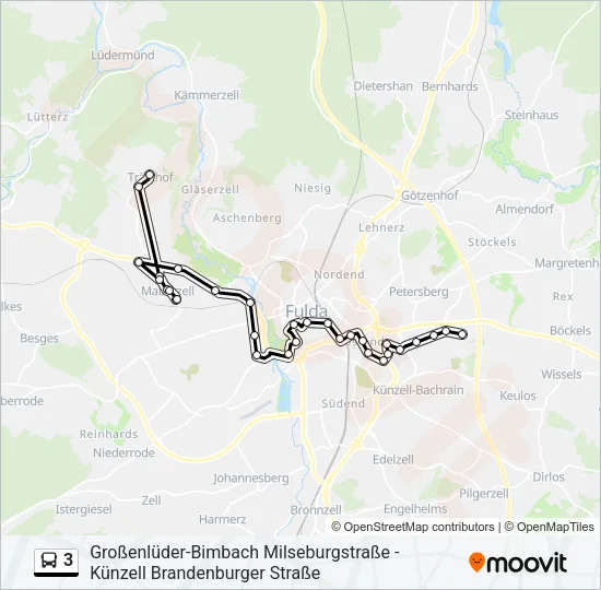 3 Bus Line Map