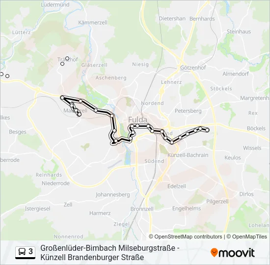 3 Bus Line Map