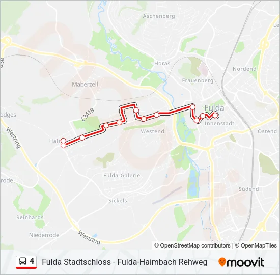 4 Bus Line Map