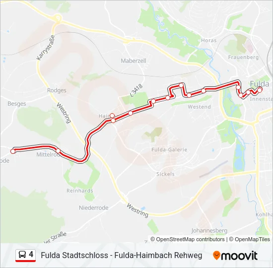 4 Bus Line Map