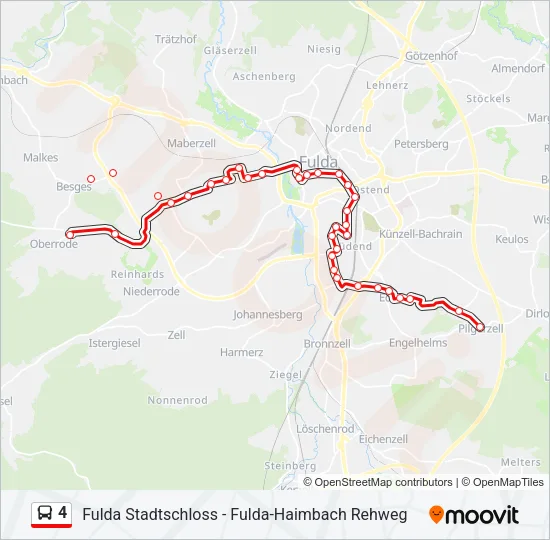 4 Bus Line Map