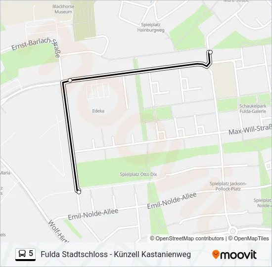 5 Bus Line Map