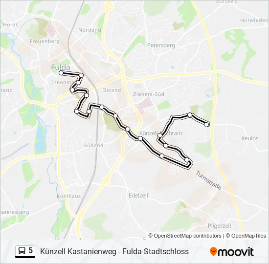 Автобус 5: карта маршрута