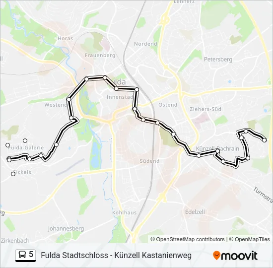 5 Bus Line Map