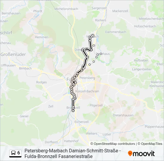 6 Bus Line Map