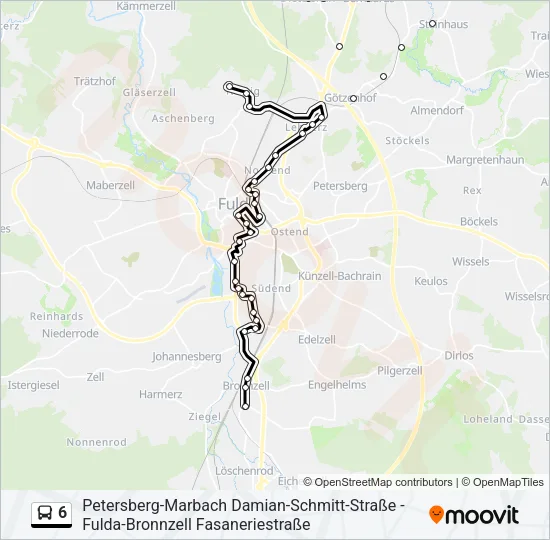 6 Bus Line Map