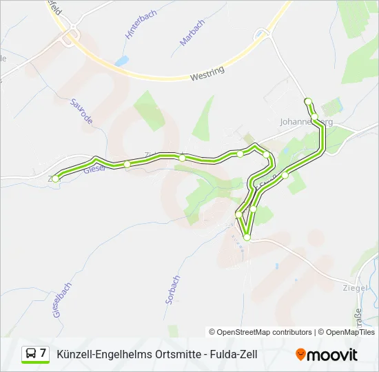 7 Bus Line Map