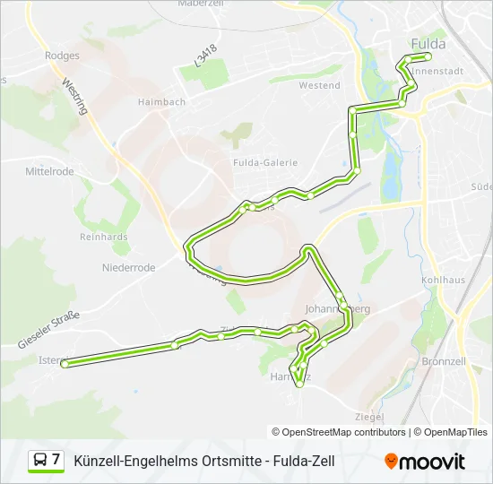 7 Bus Line Map