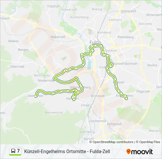 7 Bus Line Map