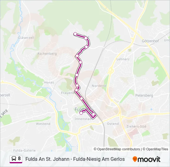8 Bus Line Map